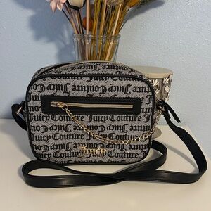 Juicy Couture Monogram Black and White Crossbody Bag